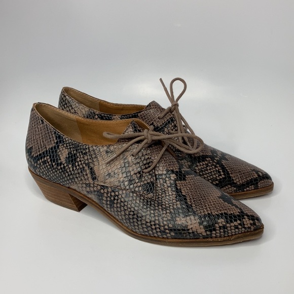 Lucky Brand Erreka pointed toe snake Skin shooties size 9 - Picture 2 of 11
